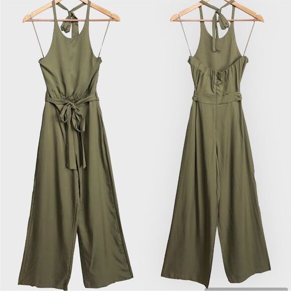 Bishop & Young ▪️NWT▪️ Margot halter jumpsuit ▪️Olive Green ▪️ Small - Picture 3 of 8